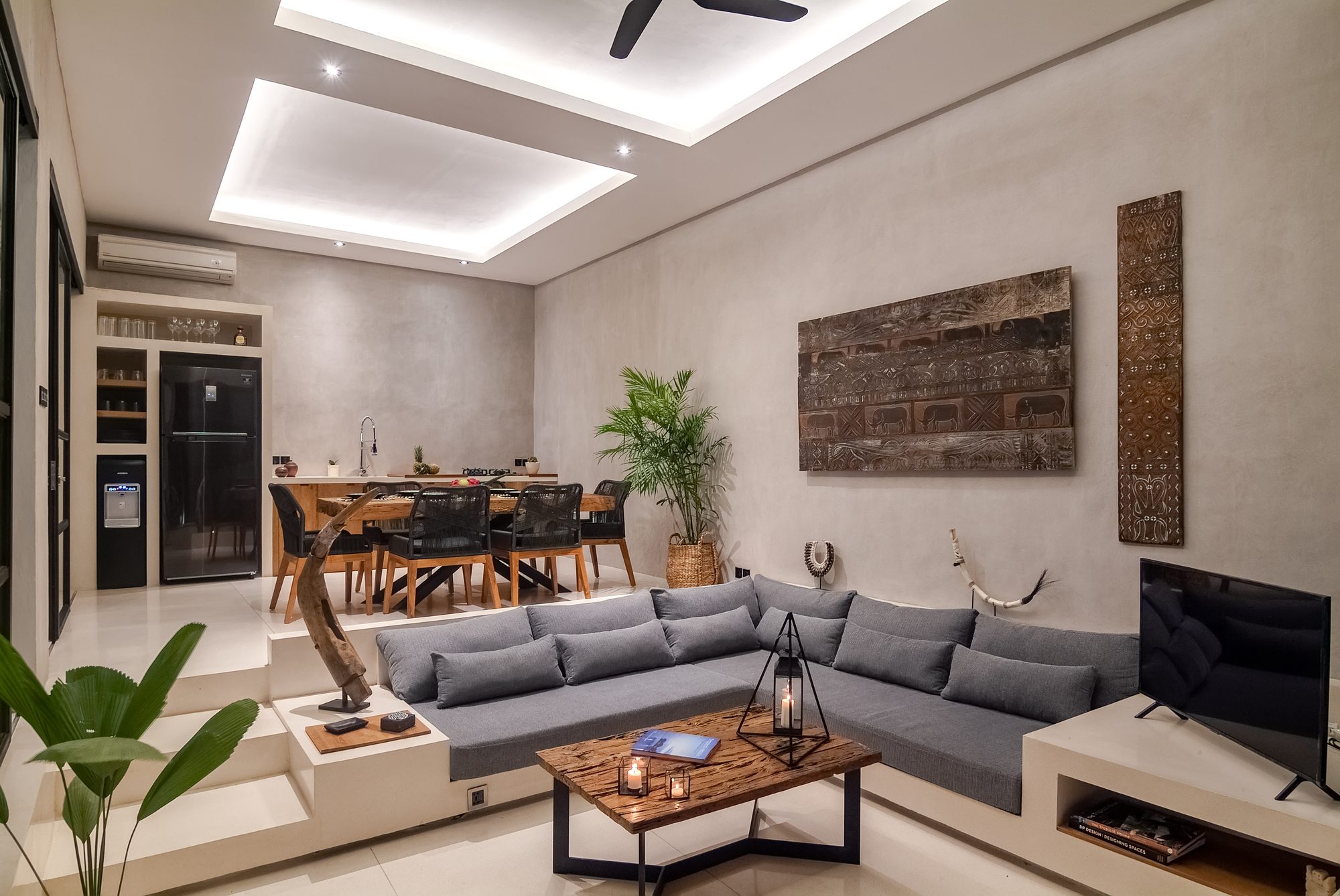Villa Baloo open living room private villa Pererenan Bali