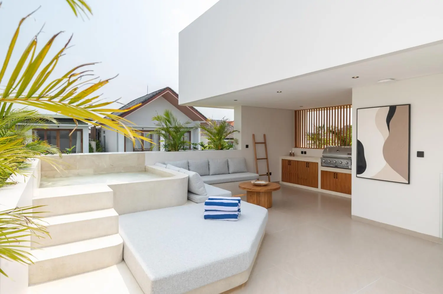 Rooftop jacuzzi, daybed lounge and BBQ Villa Julito Tumbak Bayu Pererenan Bali