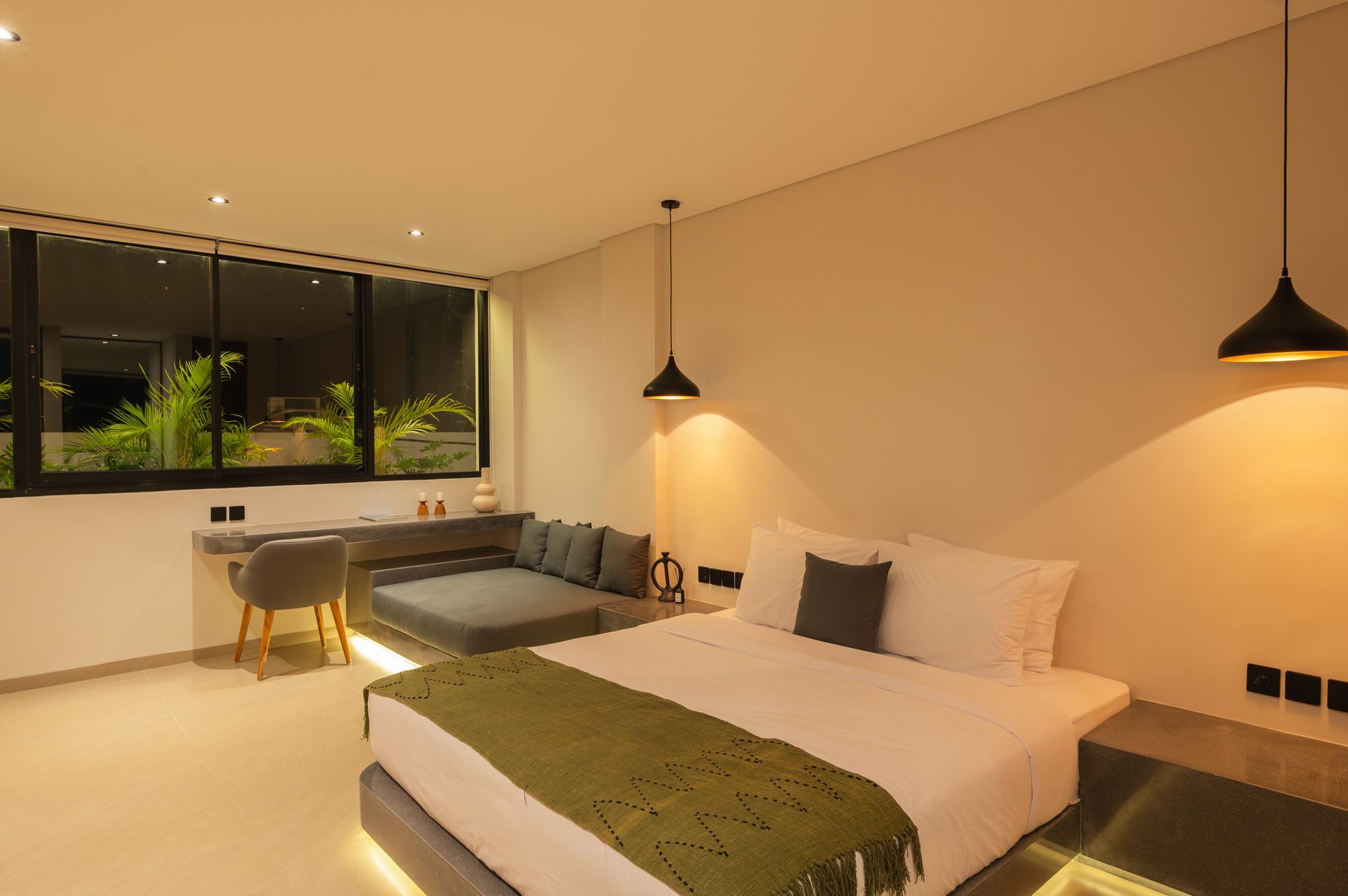 Villa Julito bedroom night luxury villa Canggu Bali