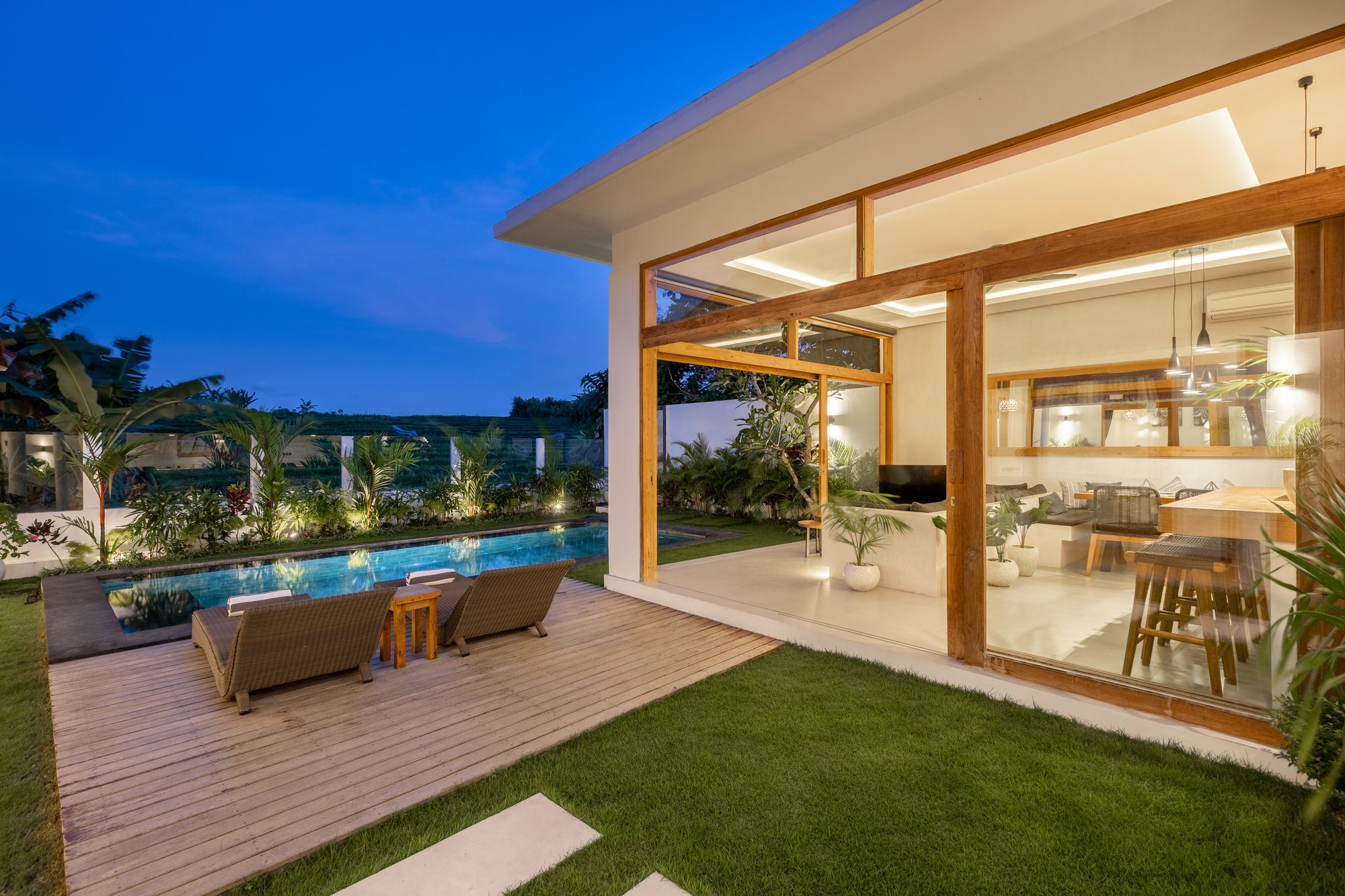 Villa Menaka rice field views luxury villa Pererenan Bali