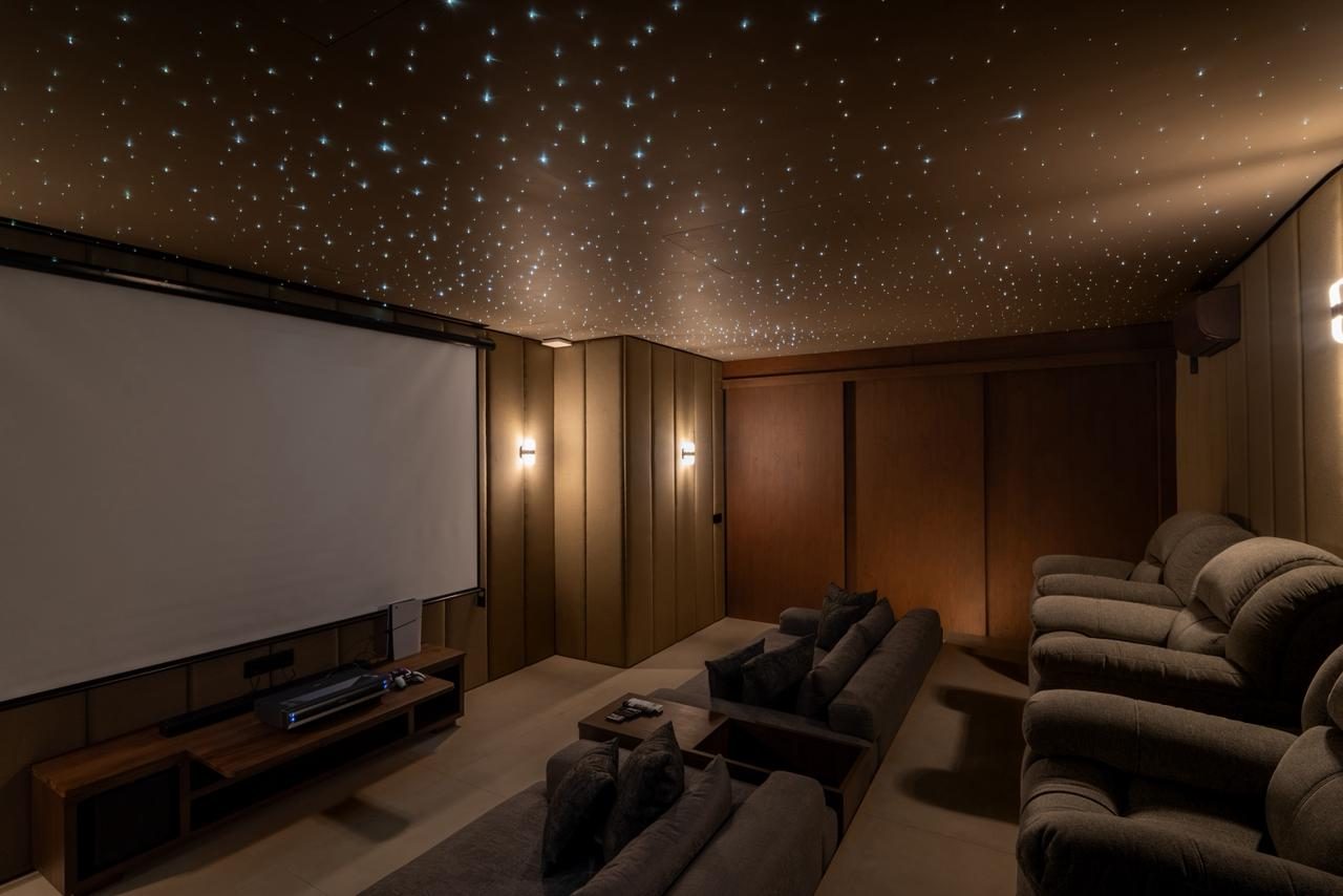 Private cinema with star ceiling MAR Bali 2 luxury villa Pererenan Bali