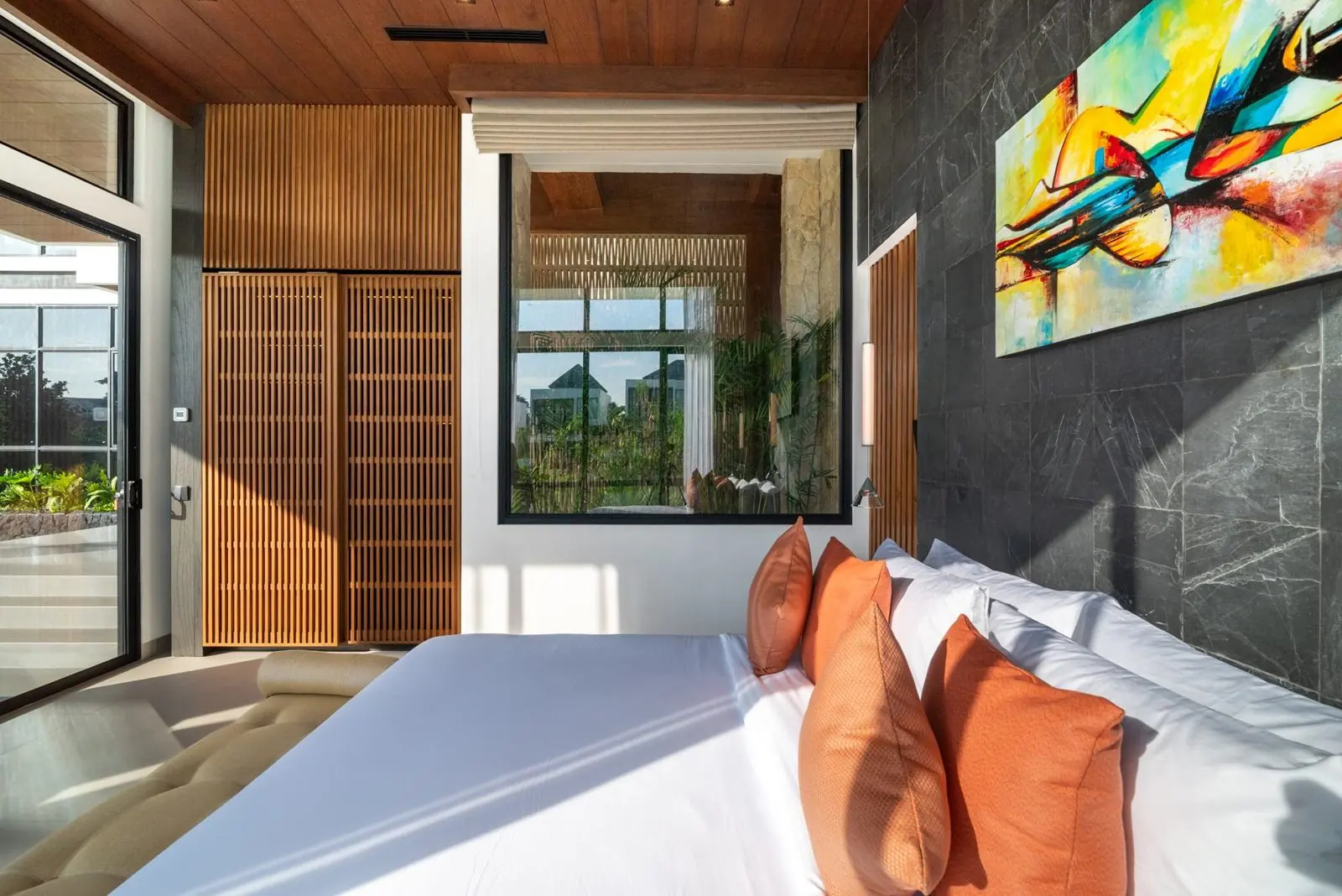 The Open-Air Suite bedroom MAR Bali 2 luxury villa Pererenan Bali
