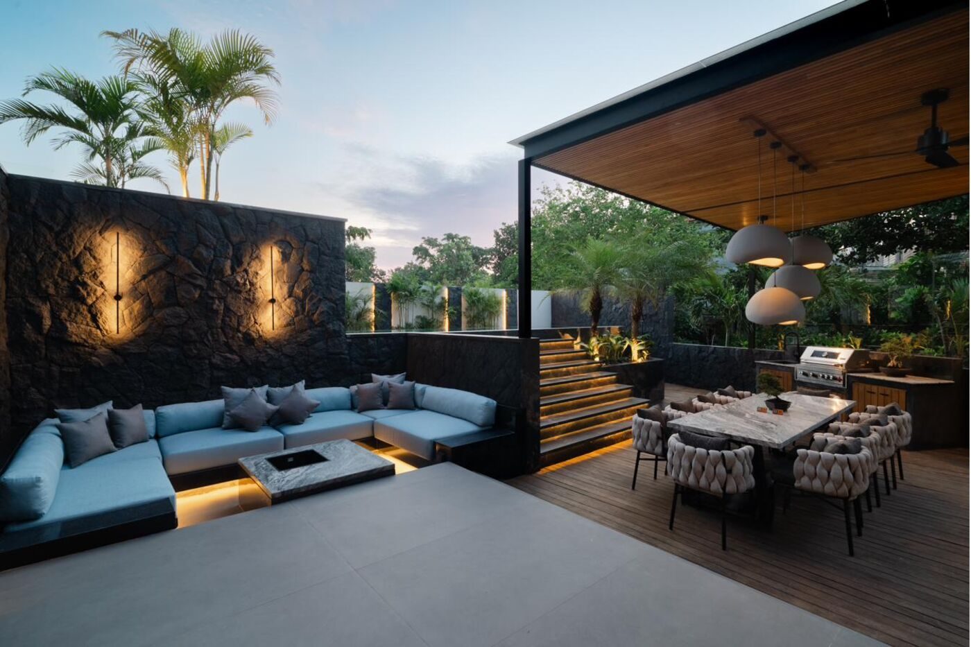 MAR Bali 2 terrace and tropical garden luxury villa Pererenan Bali